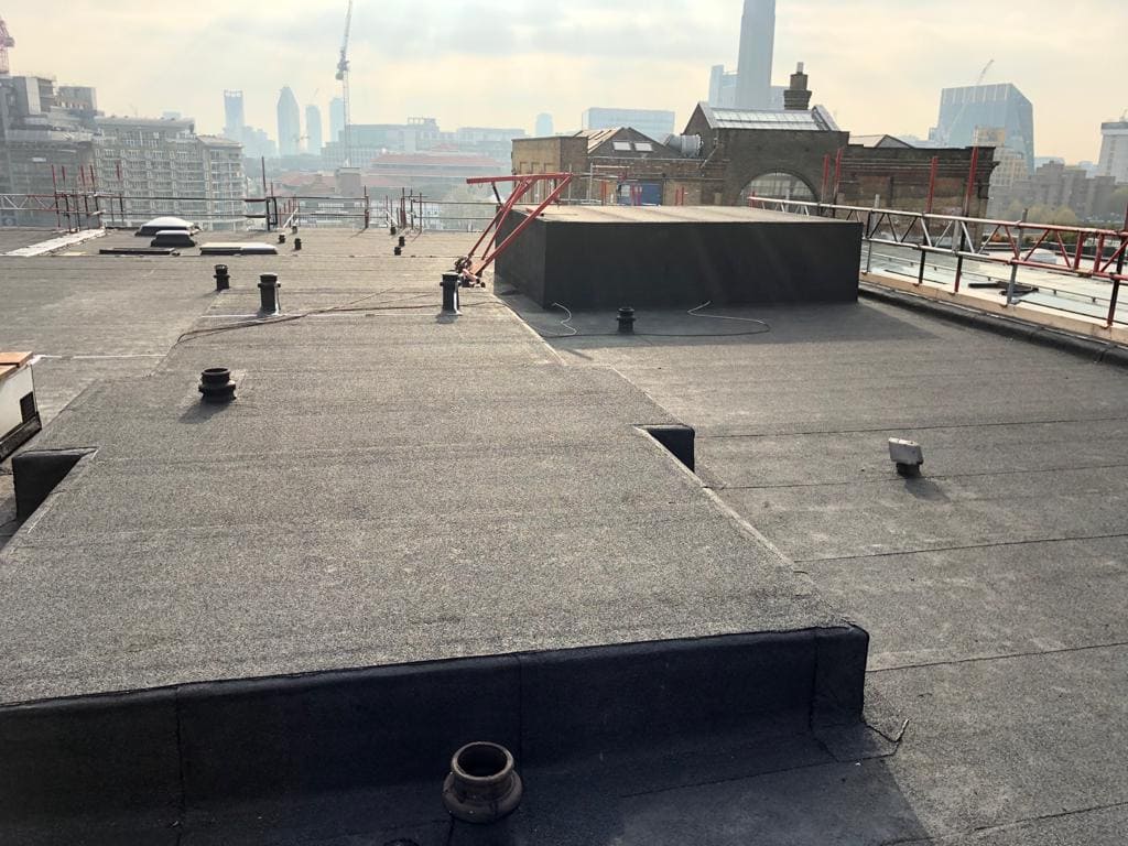 new industrial roof installation